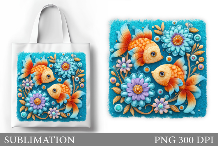 Fish Tote Bag Design. Fish Sublimation