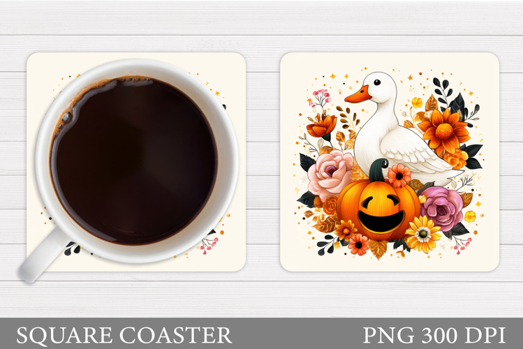 Fall Goose Coaster Design. Fall Coaster Sublimation