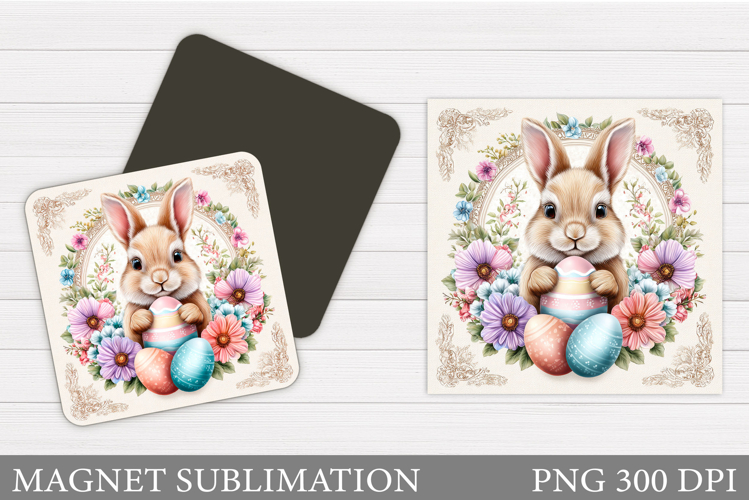 Easter Bunny Magnet Design. Easter Magnet Sublimation