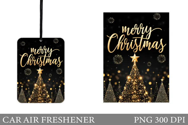 Merry Christmas Car Air Freshener. Winter Car Air Freshener