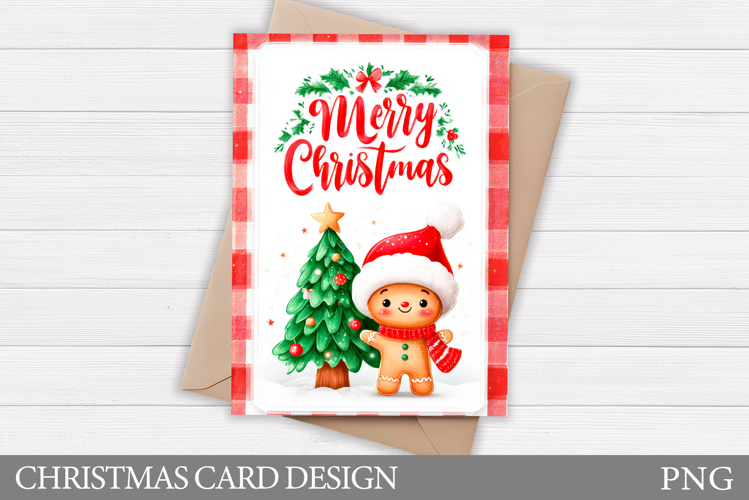 Gingerbread Christmas Card Design. Christmas Card Printable
