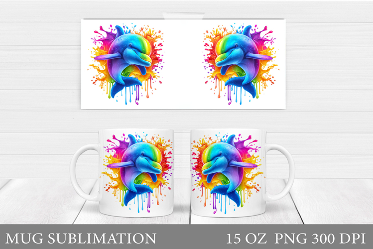 Dolphin Mug Sublimation. Dolphin Sublimation example image 1