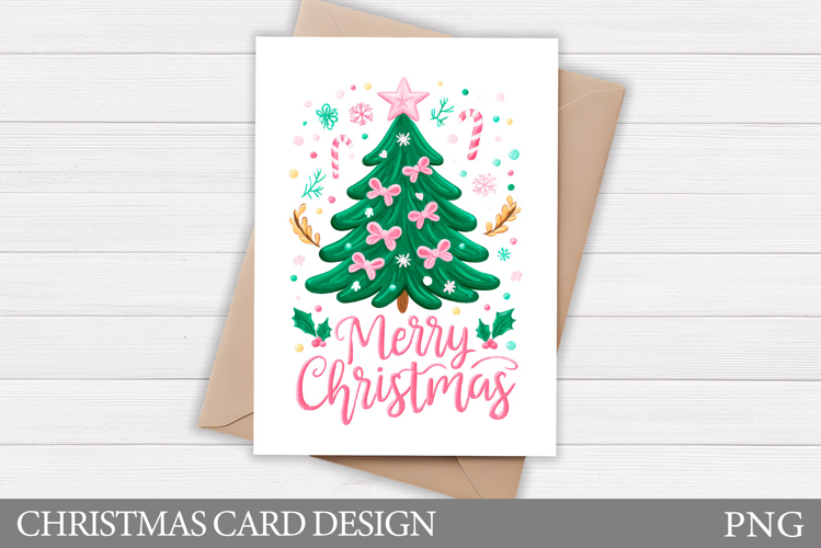 Christmas Card Printable. Christmas Tree Card Design