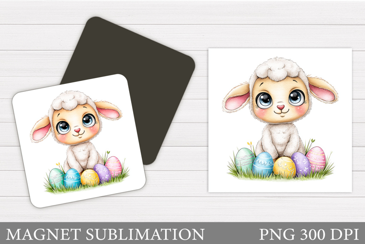 Easter Lamb Magnet Design. Easter Magnet Sublimation