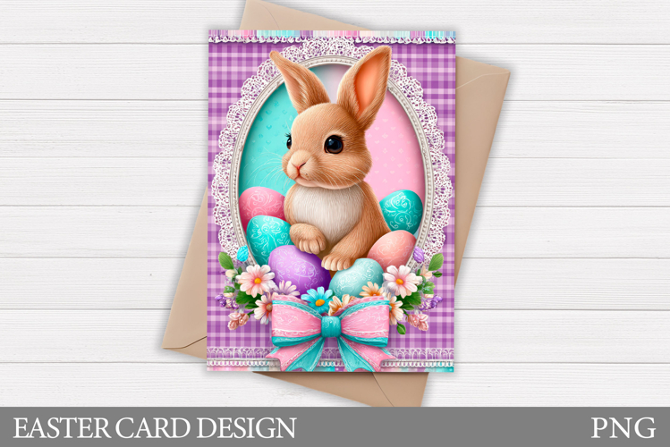 Easter Bunny Card Printable. Easter Card Design