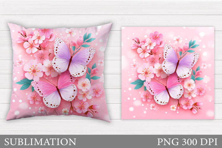Butterflies Sublimation. Butterflies Pillow Sublimation