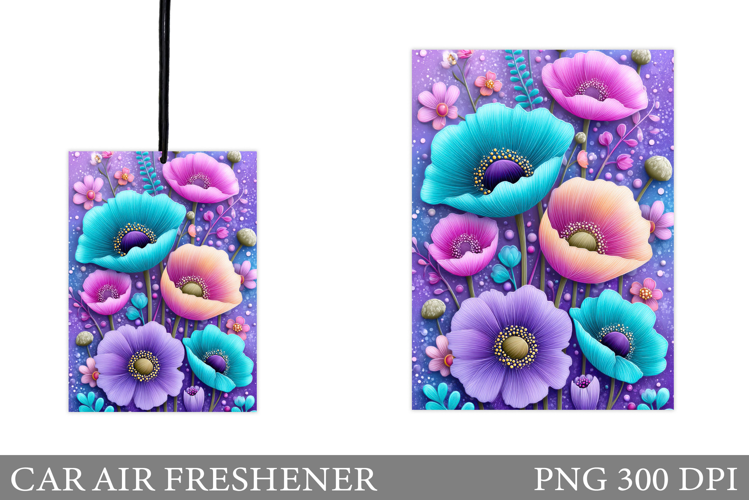 Flowers Car Air Freshener. Floral Car Air Freshener Design