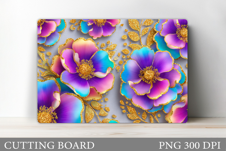 Flowers Cutting Board. Floral Cutting Board Sublimation
