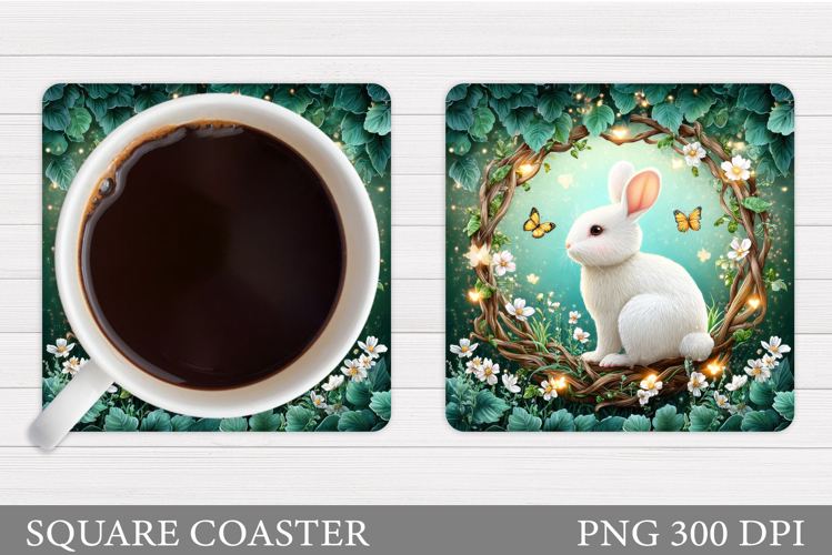Bunny Coaster Design. Bunny Sublimation