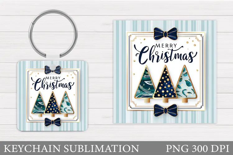 Merry Christmas Keychain. Christmas Keychain Design