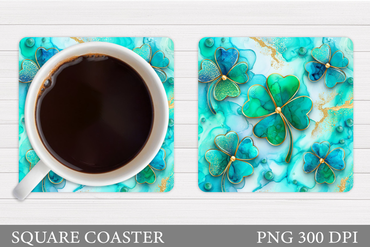 St Patrick Clover Coaster. St Patrick Coaster Sublimation
