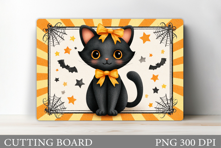 Halloween Cat Cutting Board. Halloween Cutting Board