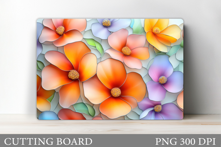 Floral Cutting Board Design. Flowers Cutting Board