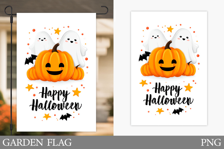 Halloween Pumpkin Garden Flag. Garden Flag Sublimation