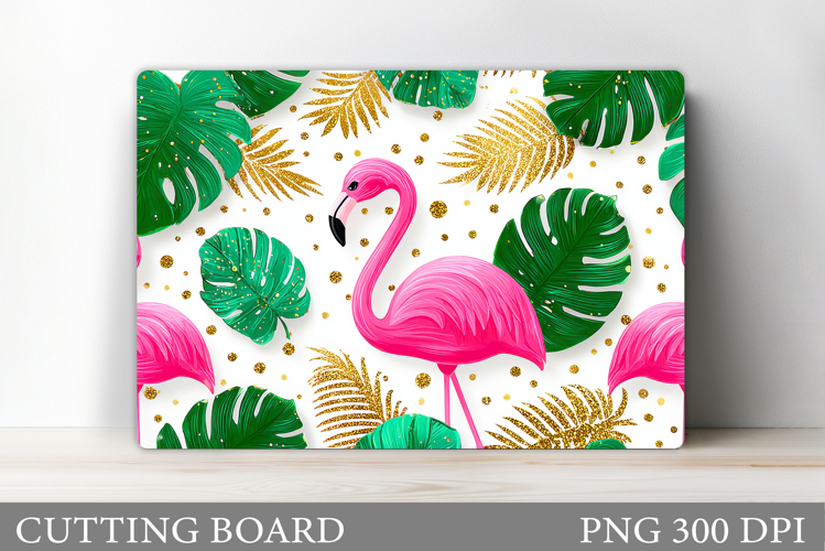 Flamingo Cutting Board Design. Tropical Cutting Board