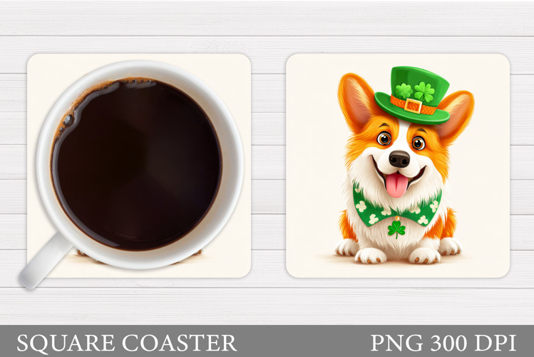 St Patrick Dog Coaster. St Patrick Coaster Sublimation