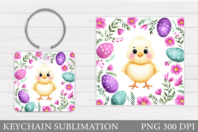 Easter Chick Keychain. Chick Easter Keychain Design