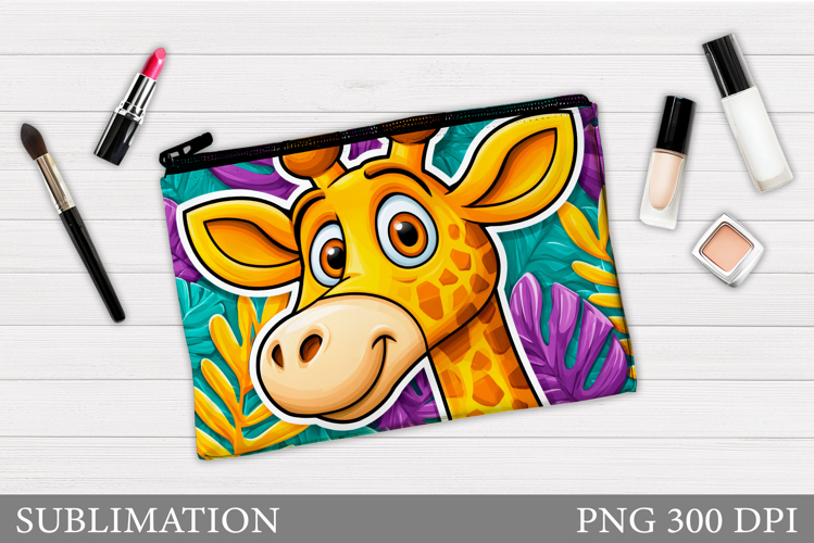 Cute Giraffe Cosmetics Bag. Giraffe Makeup Bag Sublimation