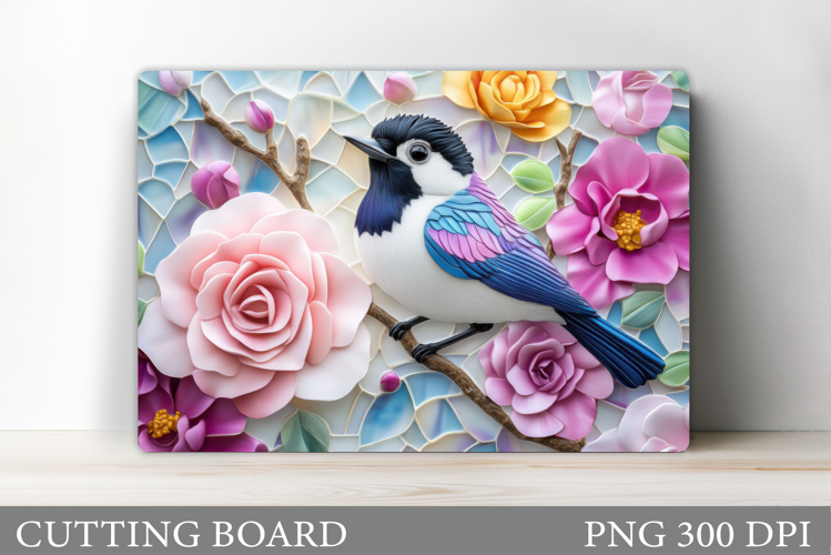 Bird Cutting Board Design. Flowers Kitchen Cutting Board