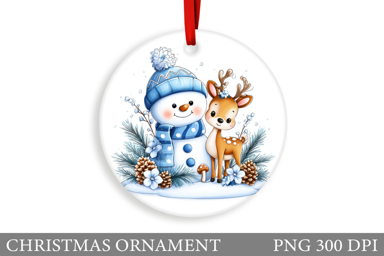 Snowman Christmas Ornament. Snowman Ornament Design