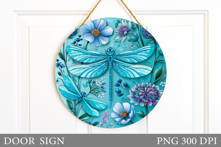 Dragonfly Door Sign Design. Dragonfly Sublimation