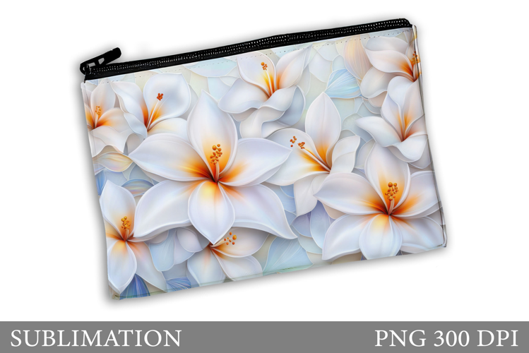 Flowers Makeup Bag Design. Flowers Cosmetics Bag Sublimation