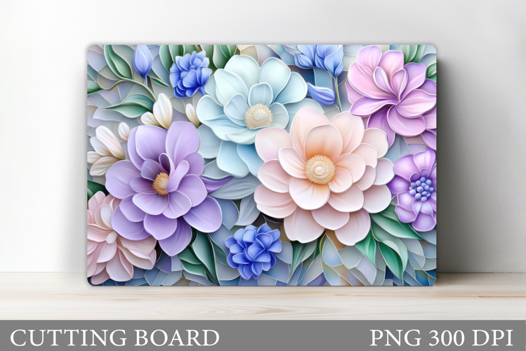 Floral Cutting Board Design. Flowers Cutting Board