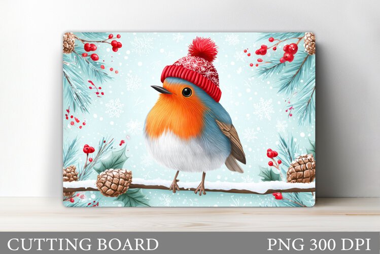 Christmas Bird Cutting Board. Christmas Cutting Board Design example image 1