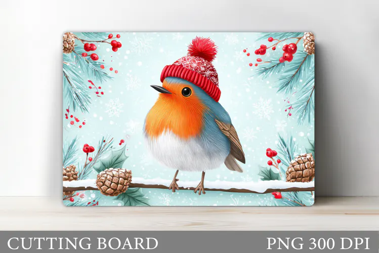 Christmas Bird Cutting Board. Christmas Cutting Board Design