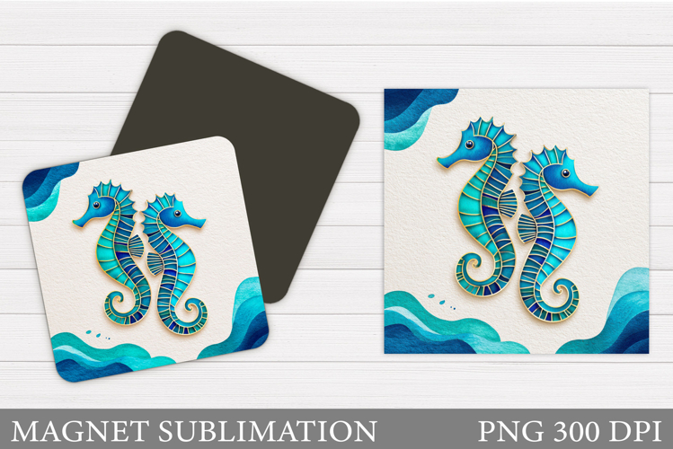 Seahorse Magnet Design. Sea Magnet Sublimation