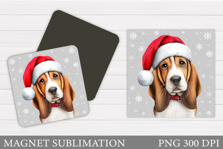 Christmas Dog Magnet Design. Christmas Magnet Sublimation
