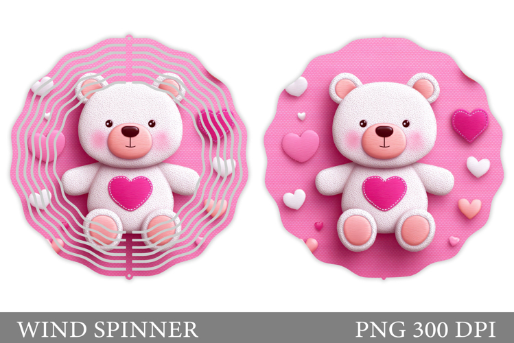 Valentines Bear Wind Spinner. Valentines Wind Spinner Design