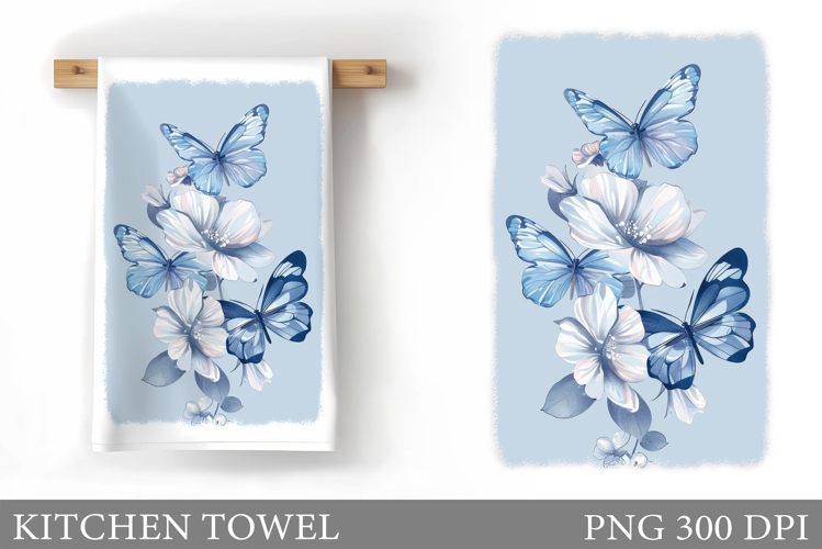 Butterfly Kitchen Towel. Butterfly Sublimation