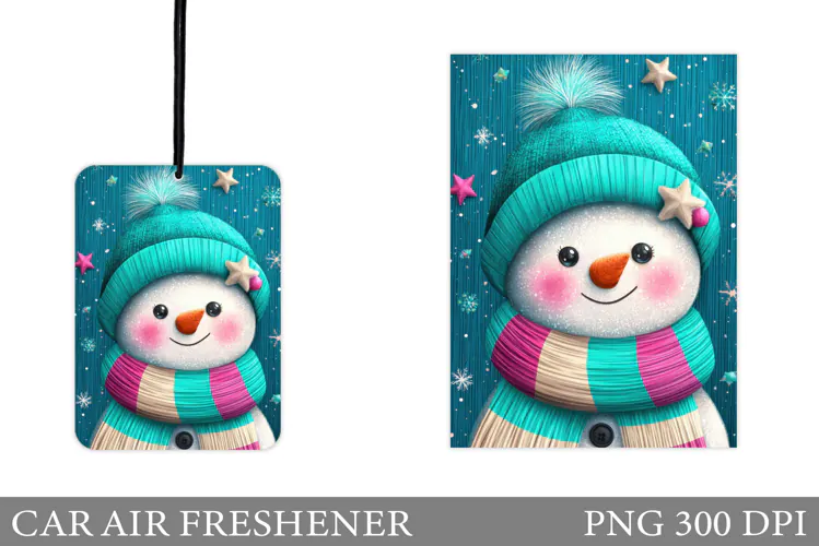 Snowman Car Air Freshener. Christmas Car Air Freshener