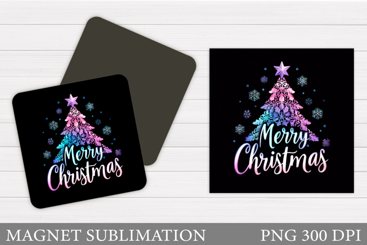 Christmas Magnet Design. Winter Magnet Sublimation