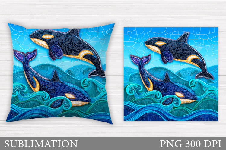 Killer Whale Pillow Design. Killer Whale Sublimation