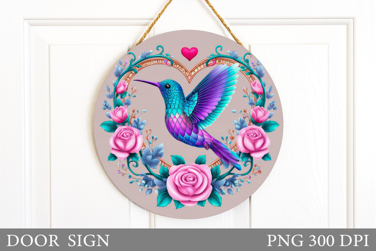 Hummingbird Door Sign Design. Hummingbird Sublimation