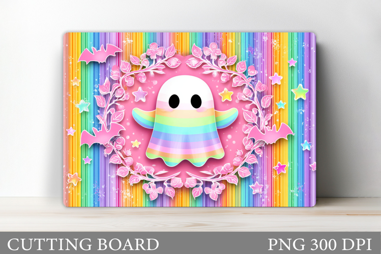 Ghost Cutting Board Sublimation. Halloween Cutting Board