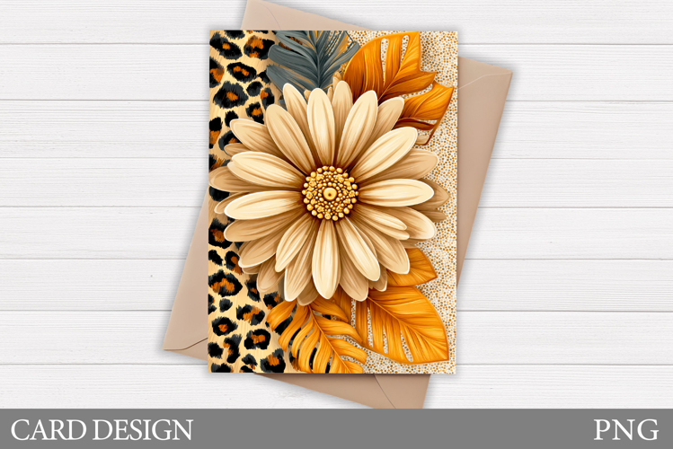 Flowers Card Printable. Floral Card Design