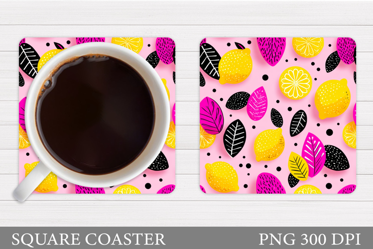 Lemons Coaster Design. Lemons Sublimation