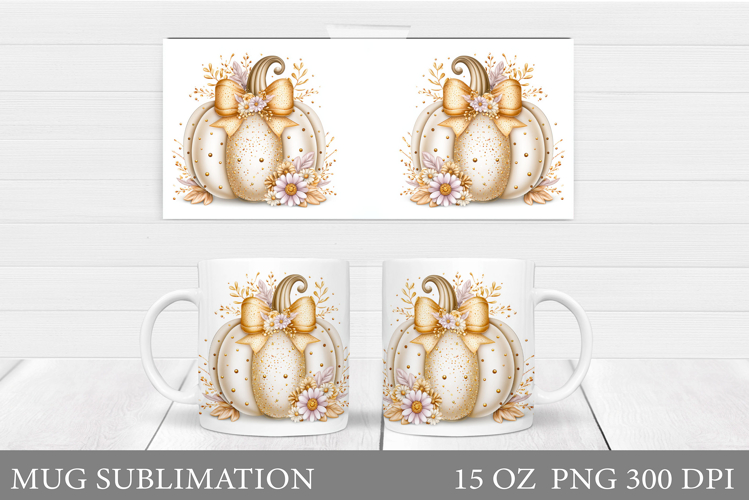 Fall Pumpkin Mug Design. Fall Mug Sublimation
