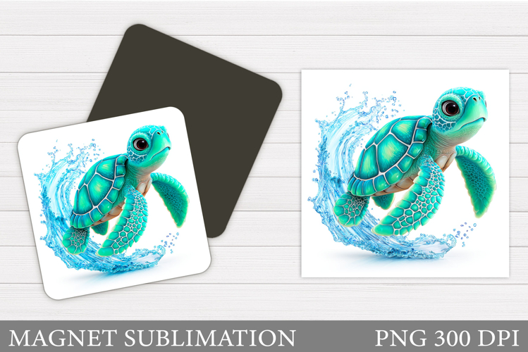 Turtle Magnet Design. Sea Turtle Magnet Sublimation