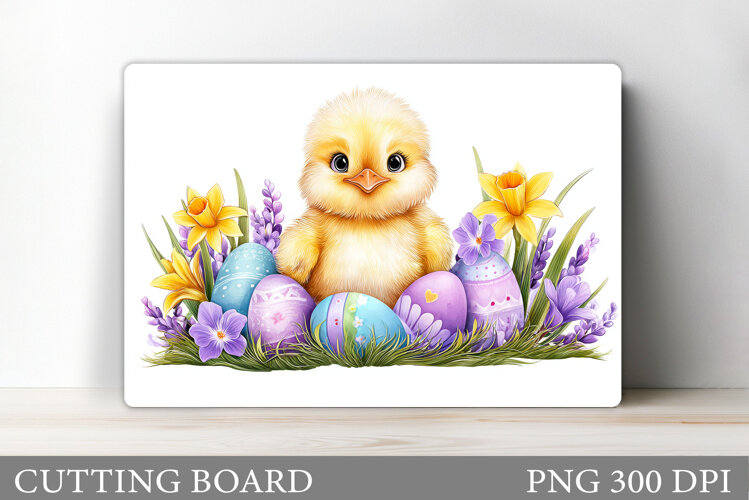Easter Chick Cutting Board. Easter Cutting Board Design example image 1