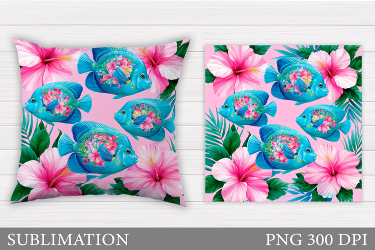 Fish Pillow Sublimation. Fish Sublimation