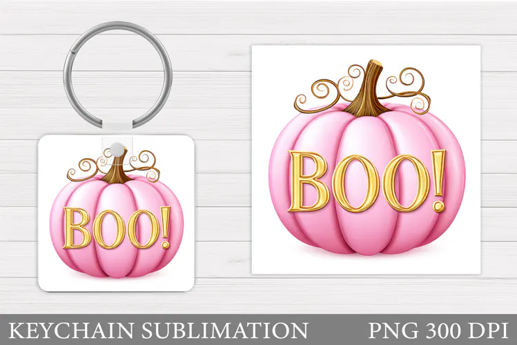 Halloween Pumpkin Keychain. Halloween Keychain Sublimation