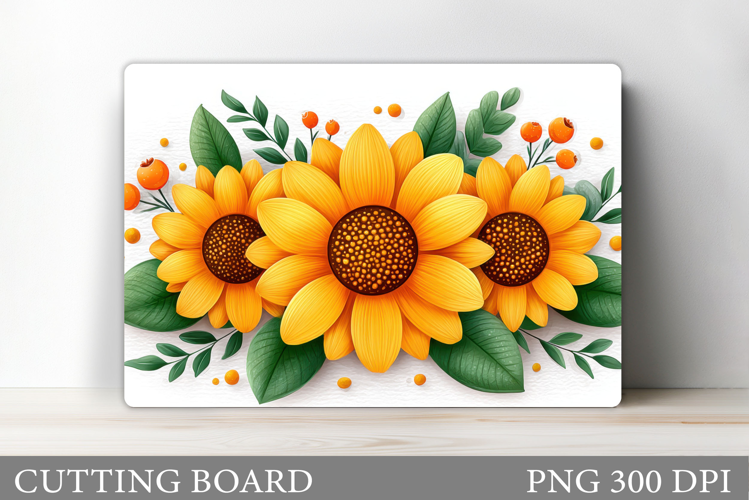 Sunflowers Cutting Board. Flowers Kitchen Cutting Board