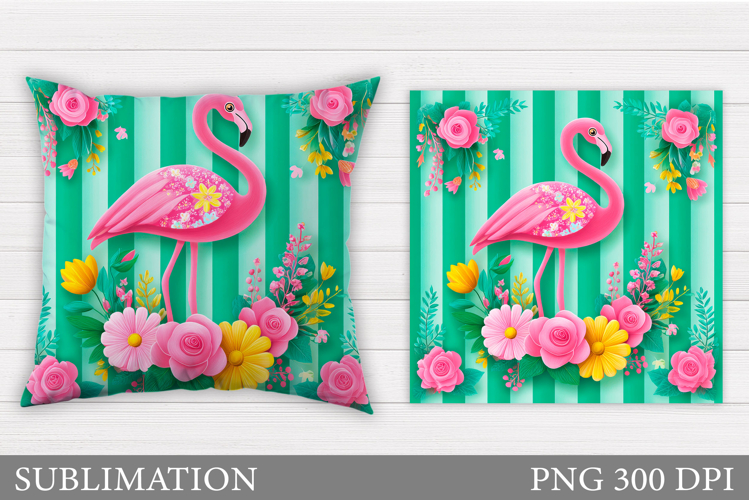 Flamingo Sublimation. Flamingo Pillow Sublimation