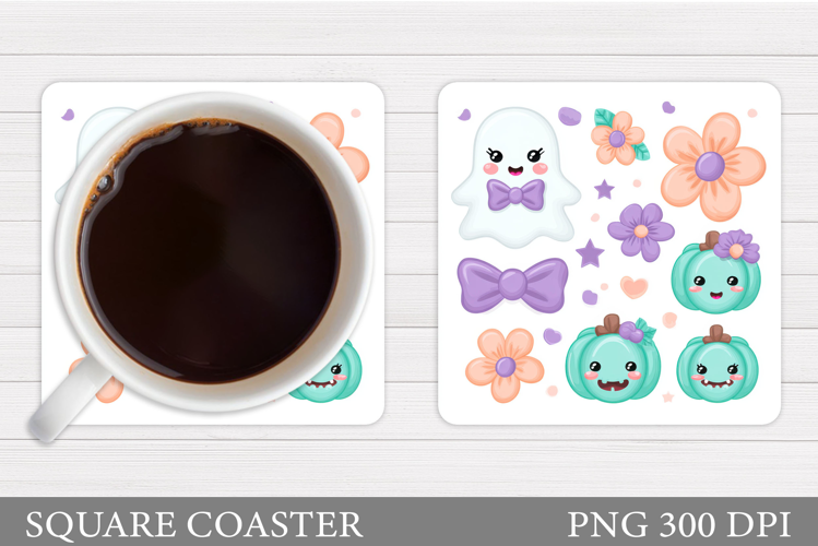 Halloween Coaster Design. Halloween Sublimation