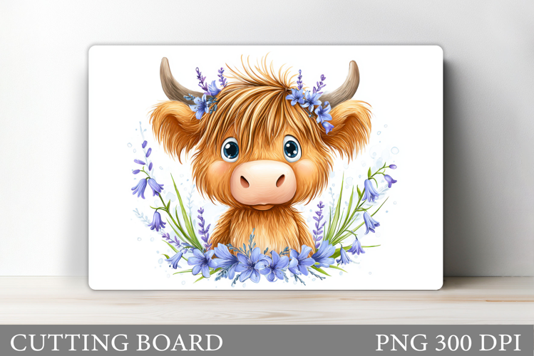 Cow Cutting Board Design. Cow Sublimation