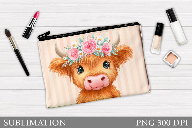 Cute Cow Cosmetics Bag. Cow Makeup Bag Sublimation
